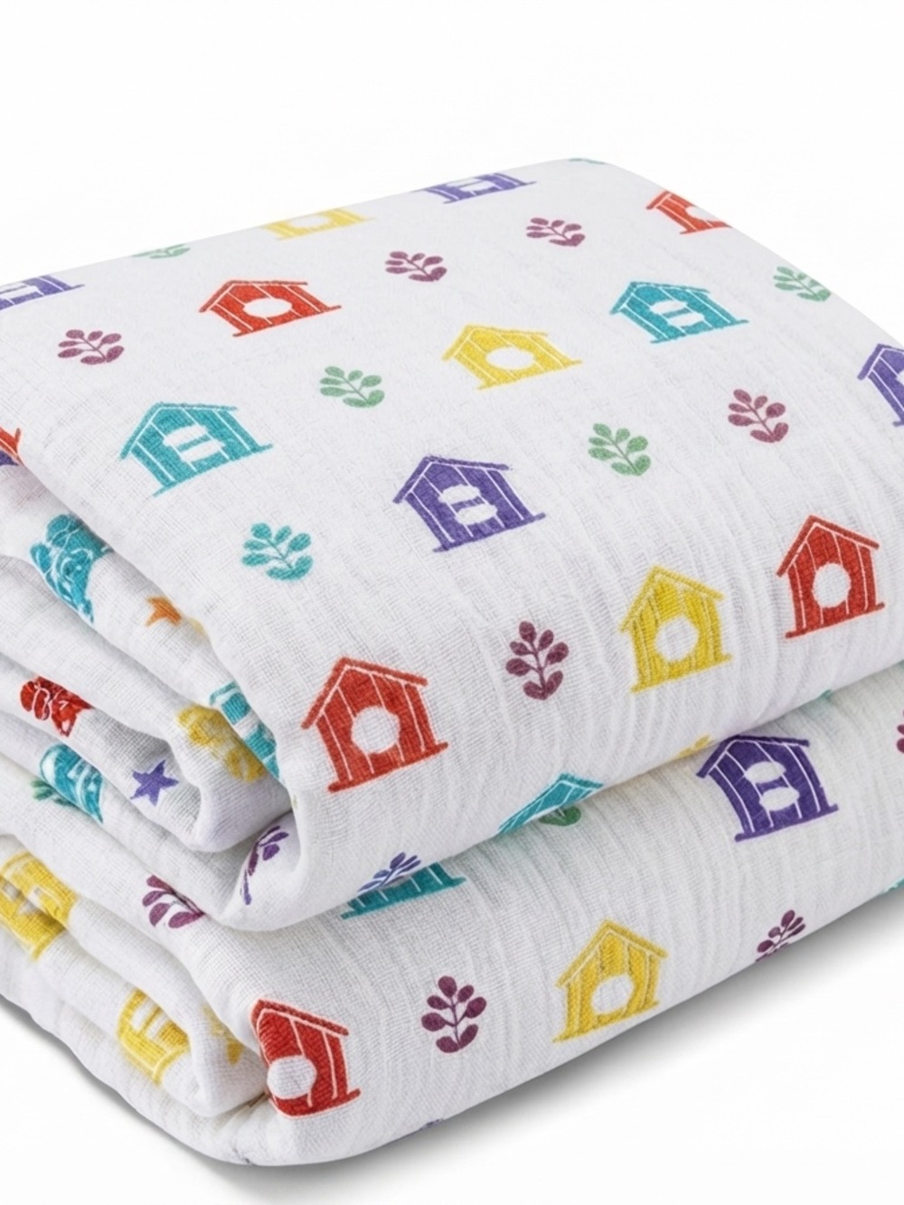 Newborn Infant Baby Reversible Swaddle & Receiving Blanket 2-Pack